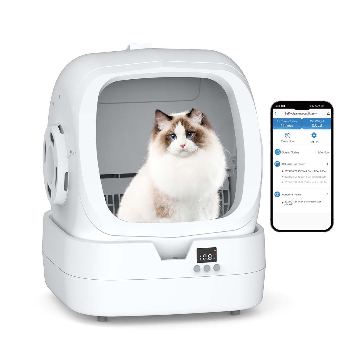 Mintakawa front view in white showing compact design and easy access