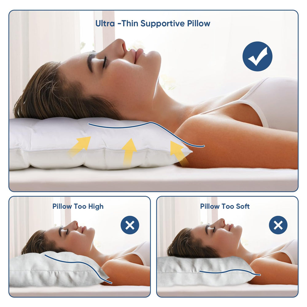 MINUPWELL in-bedroom scene with stomach sleeper demonstrating low-profile comfort