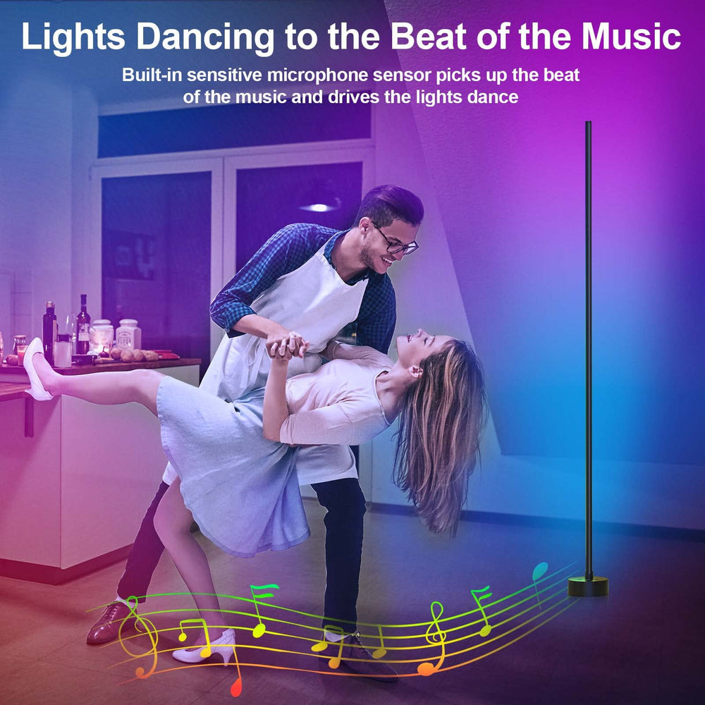 Miortior lamp reacting to music demonstrating sound-sync visual immersion