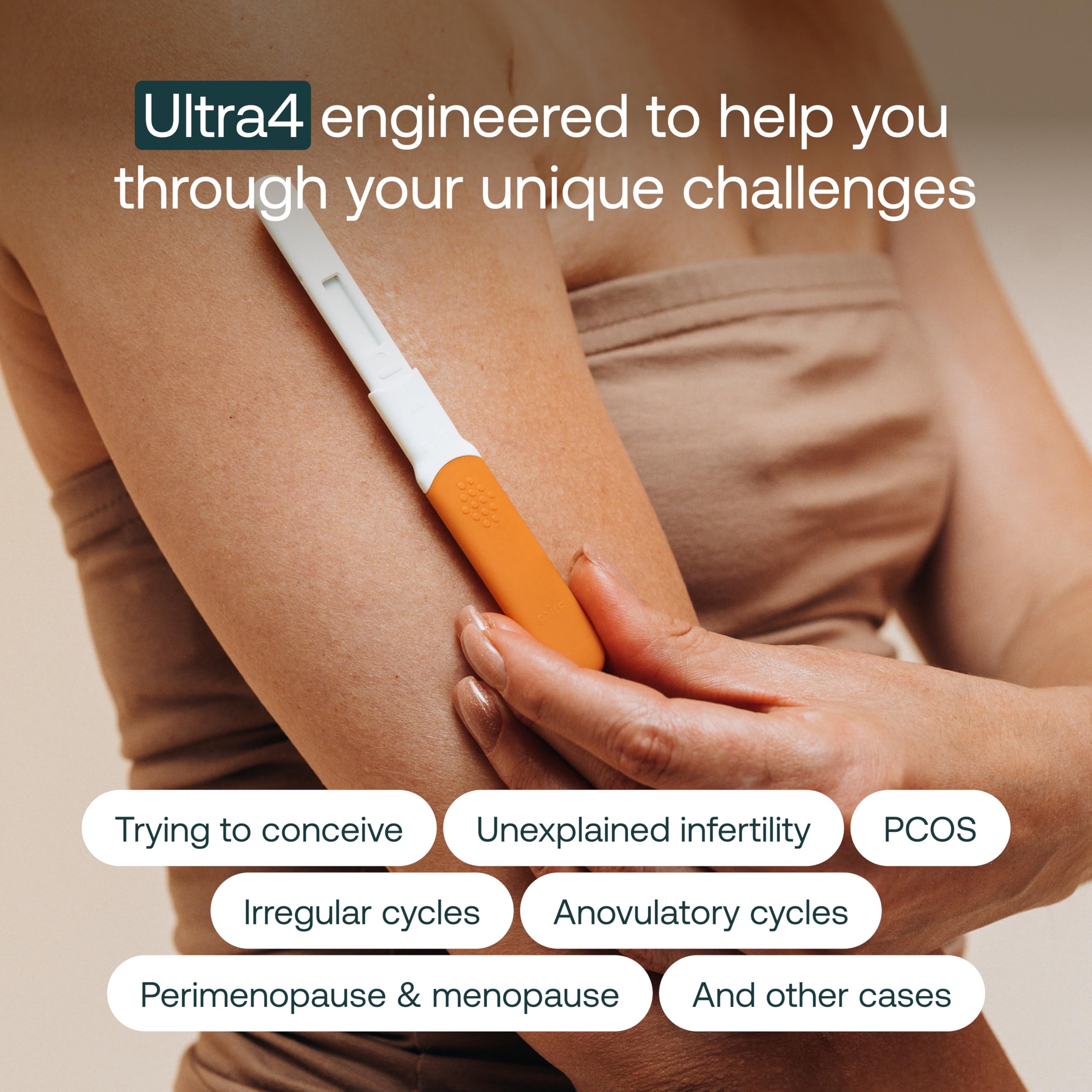 Mira labelled wand detail highlighting hormone panel markings for reliable tracking