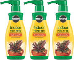Miracle‑Gro front bottle showing easy weekly feeding and healthier houseplants