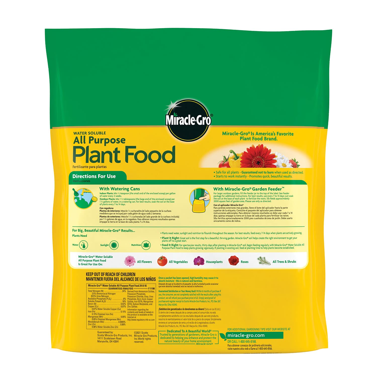 Miracle-Gro scoop and measure closeup for accurate dosing benefit