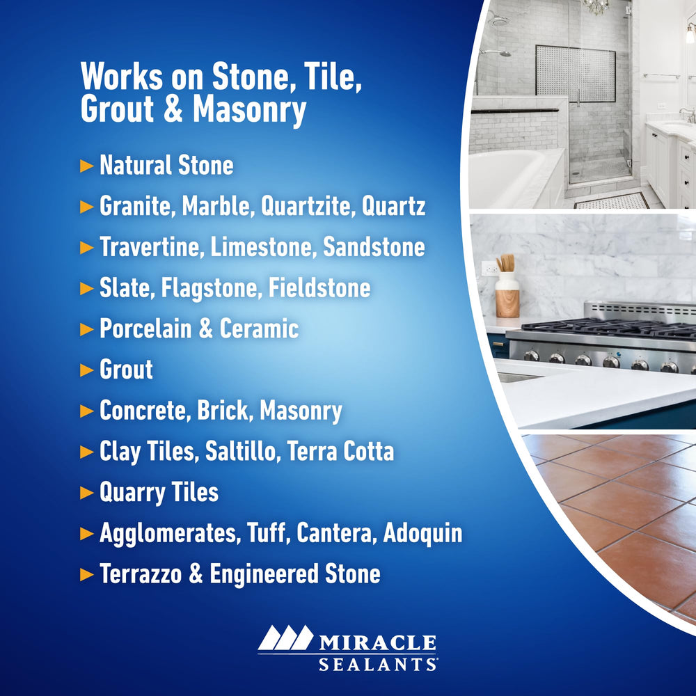 Miracle Sealants 511 treated floor resisting water and stains