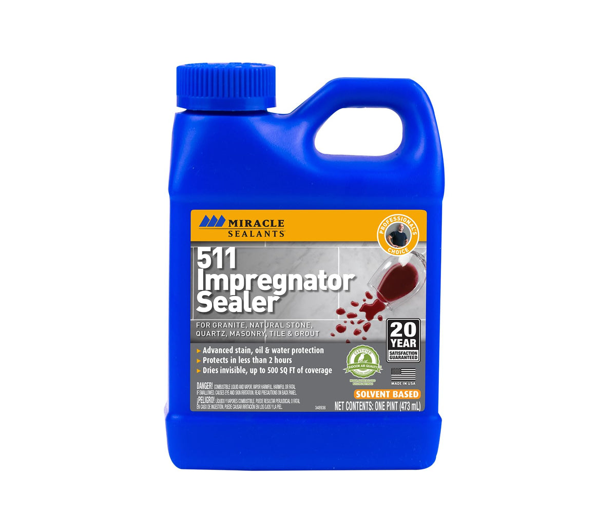 Miracle Sealants 511 pint front label showing product and benefits