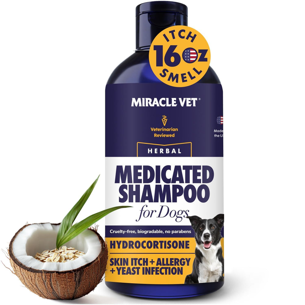 Miracle Vet front bottle view showing clear label and soothing benefit
