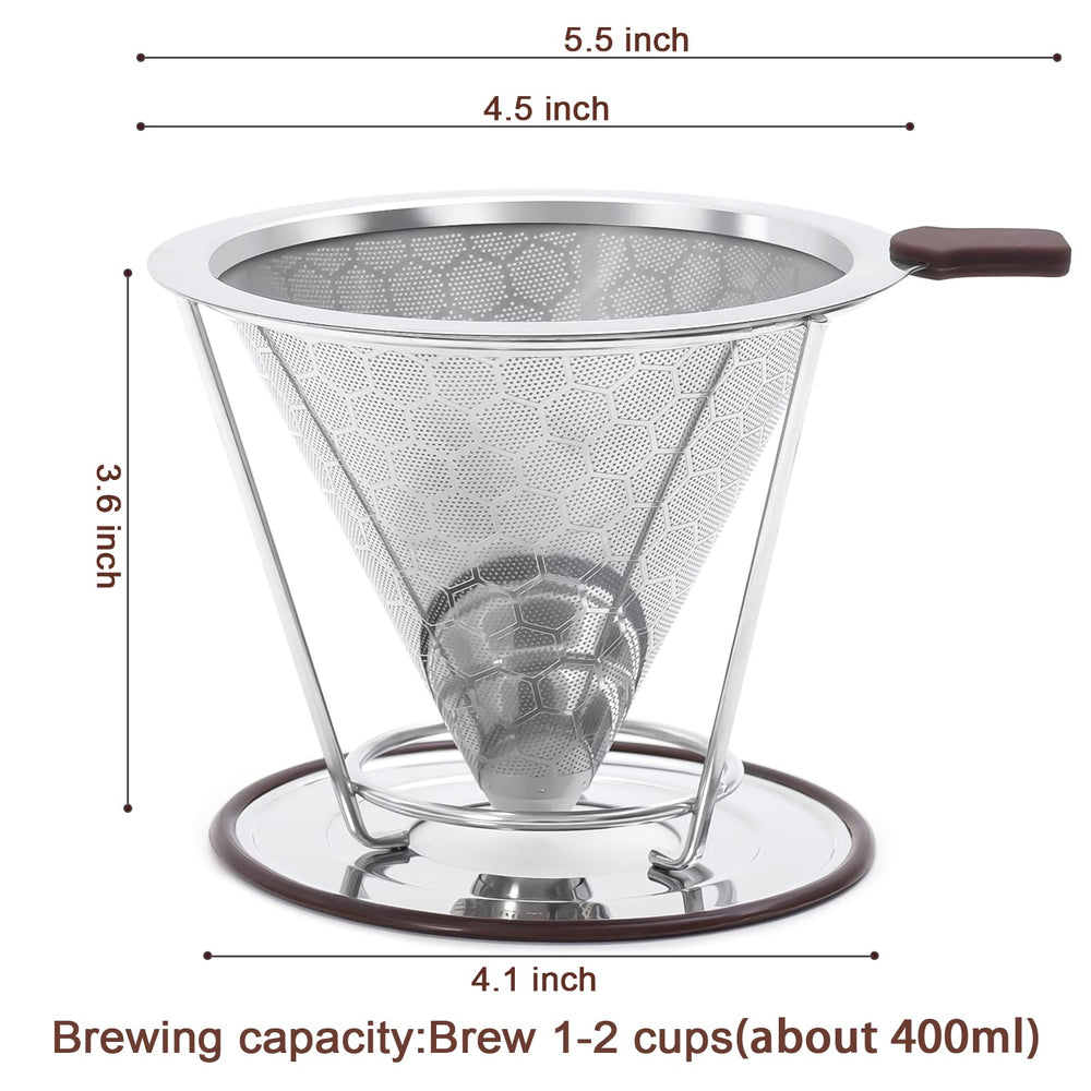 MISETTO detachable stand placed on mug demonstrating stable fit and convenient brewing