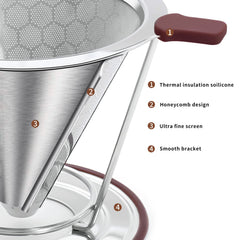 MISETTO filter shown with a Chemex to illustrate compatibility and space-saving fit