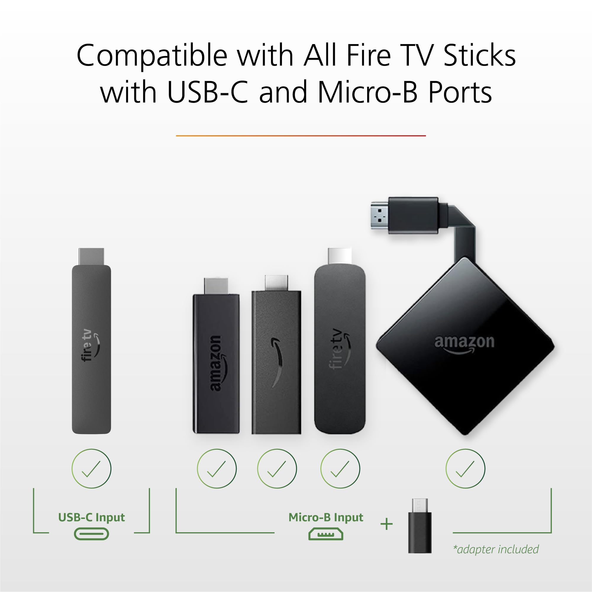 Mission Cables adapter and connector detail for compatibility with all sticks