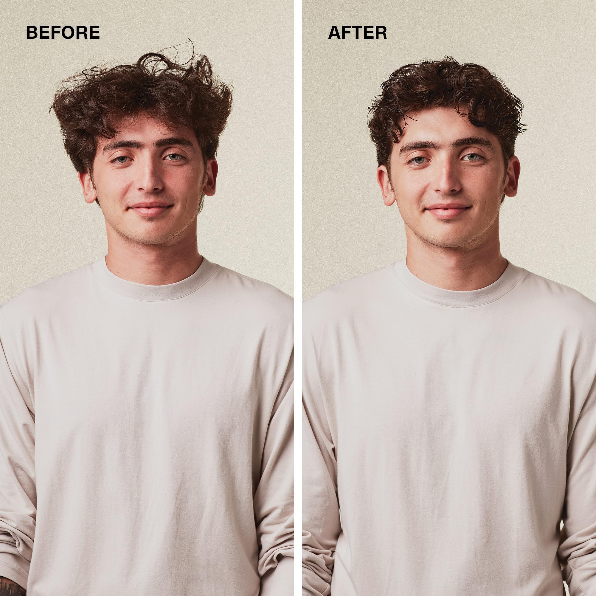 MITCH applied to hair demonstrating styling and strong hold benefit
