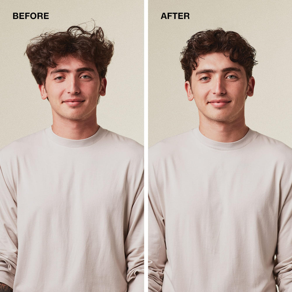 MITCH applied to hair demonstrating styling and strong hold benefit