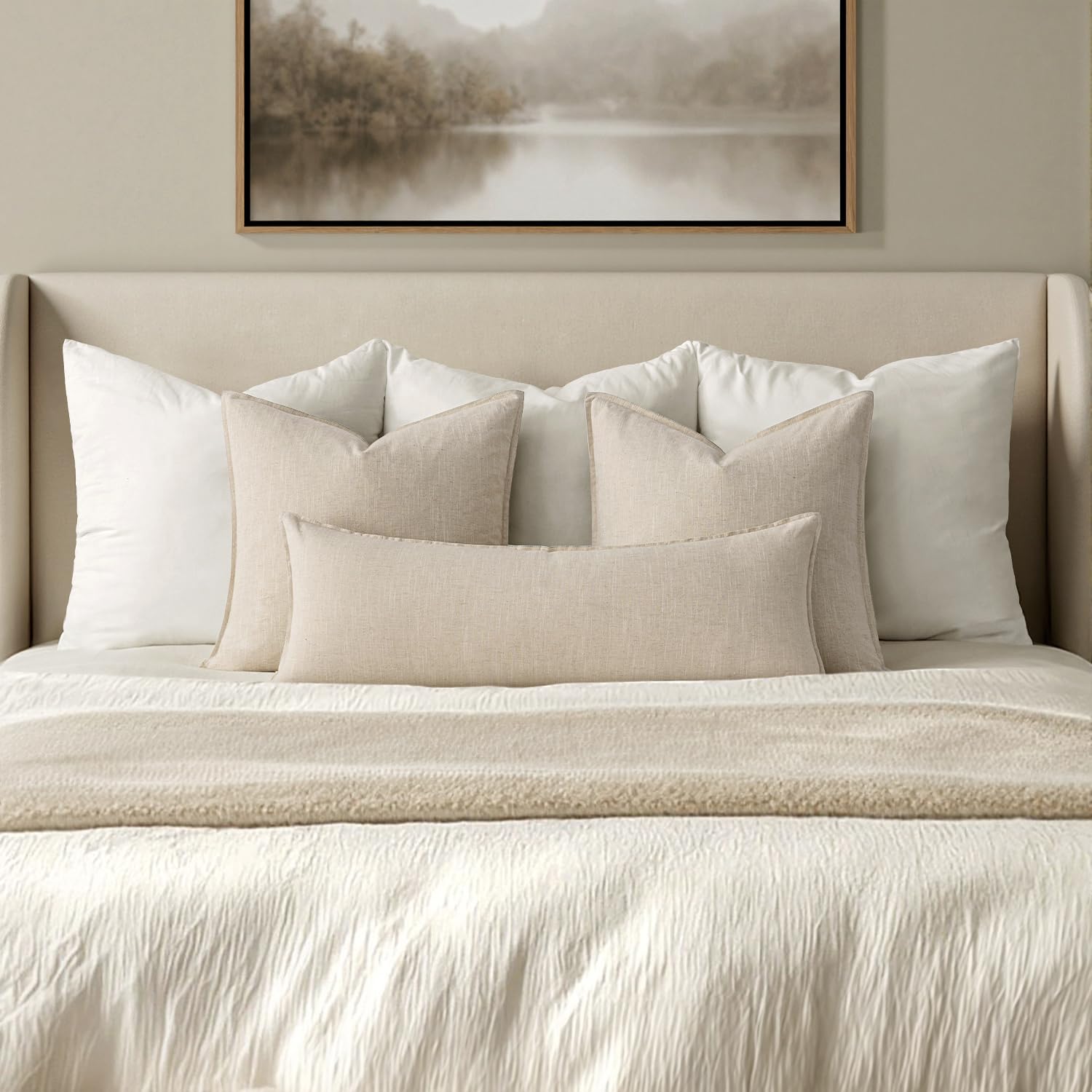 MIULEE close-up of ramie-linen texture showing weave and breathable comfort benefit
