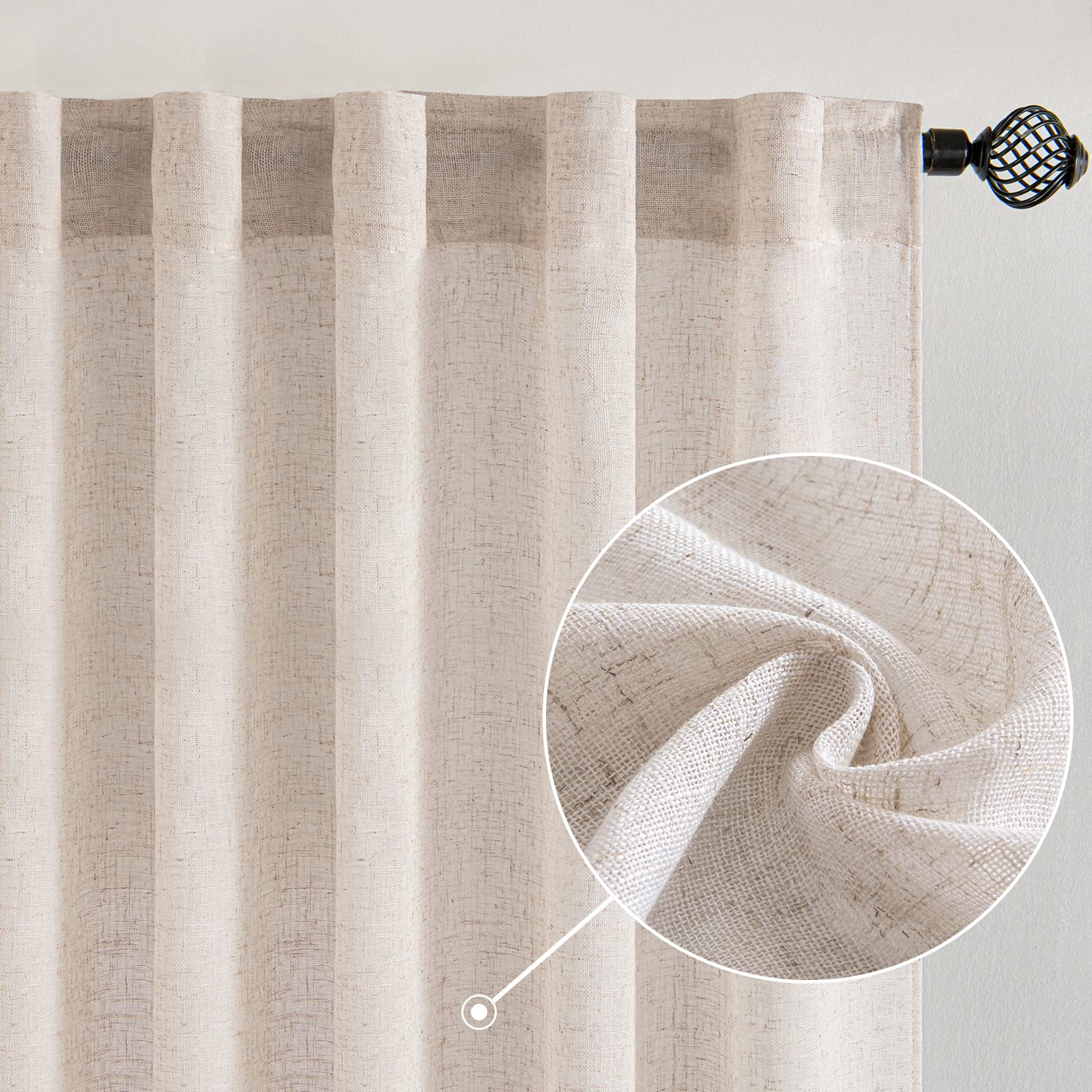 MIULEE close-up of linen texture highlighting soft look and natural feel