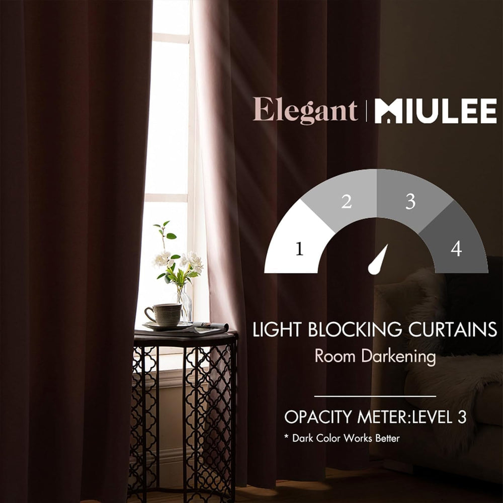 MIULEE fabric texture close-up highlighting dense weave and light-reduction benefit