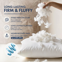 MIULEE insert styled on couch demonstrating enhanced comfort and decorative fullness