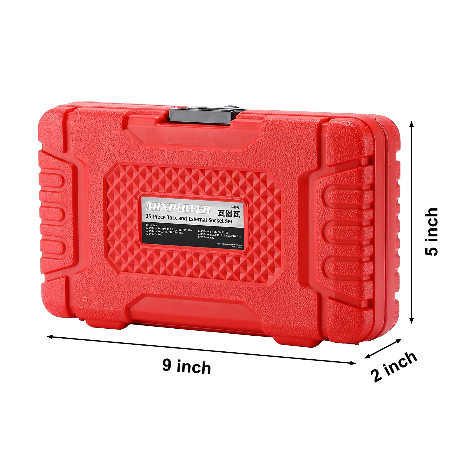 MIXPOWER size comparison with ruler showing compact dimensions for better tool selection