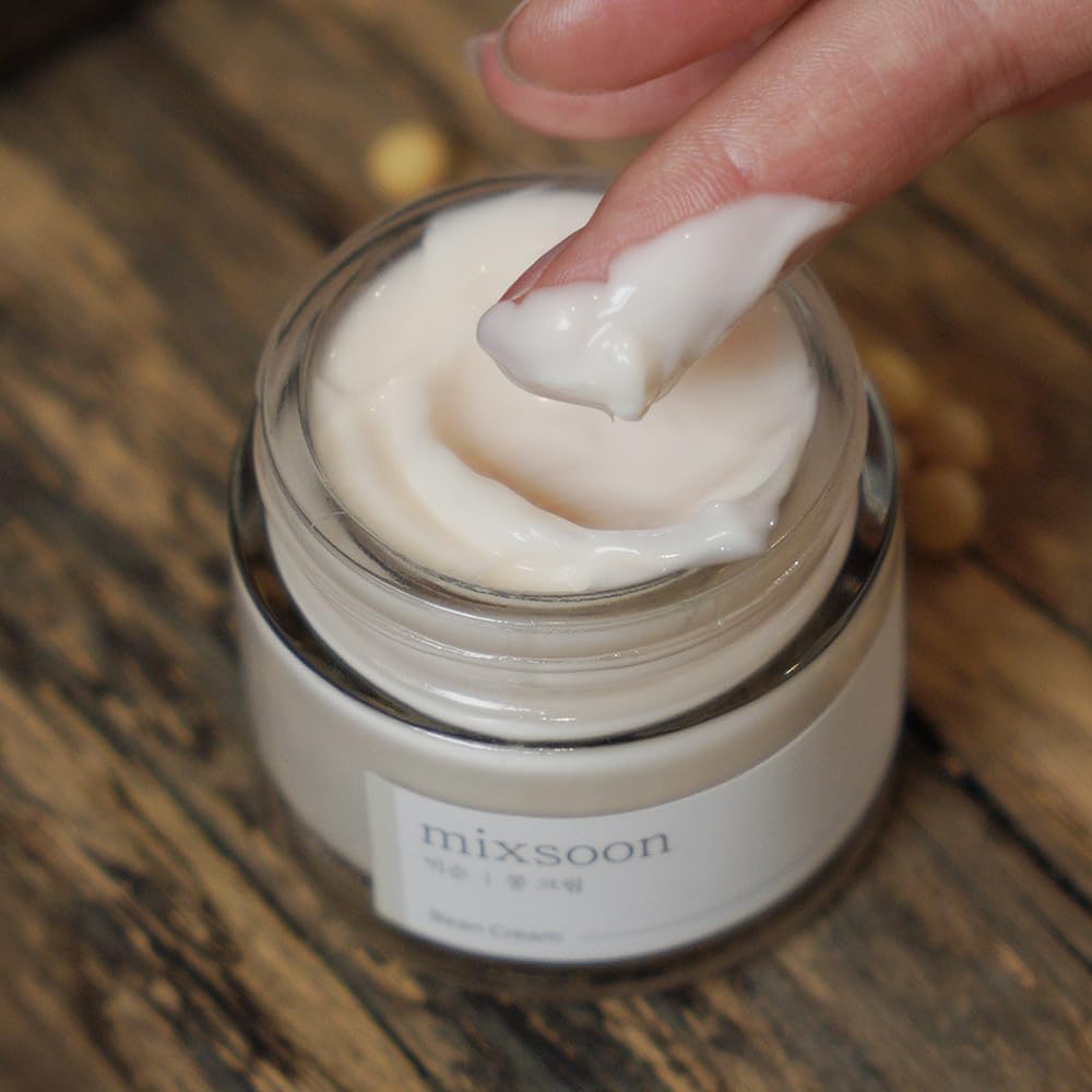 mixsoon bean cream texture closeup revealing smooth dense nourishing finish