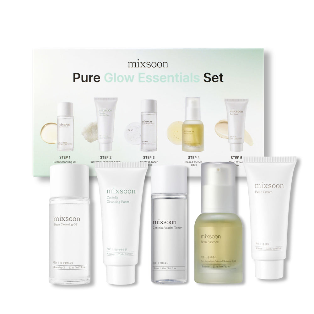 mixsoon front packaging showing the travel-sized 5-step set and gifting appeal