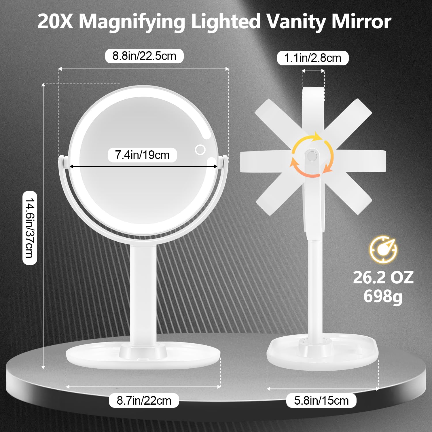 MIYADIVA charging port and battery indicator demonstrating fast rechargeable power