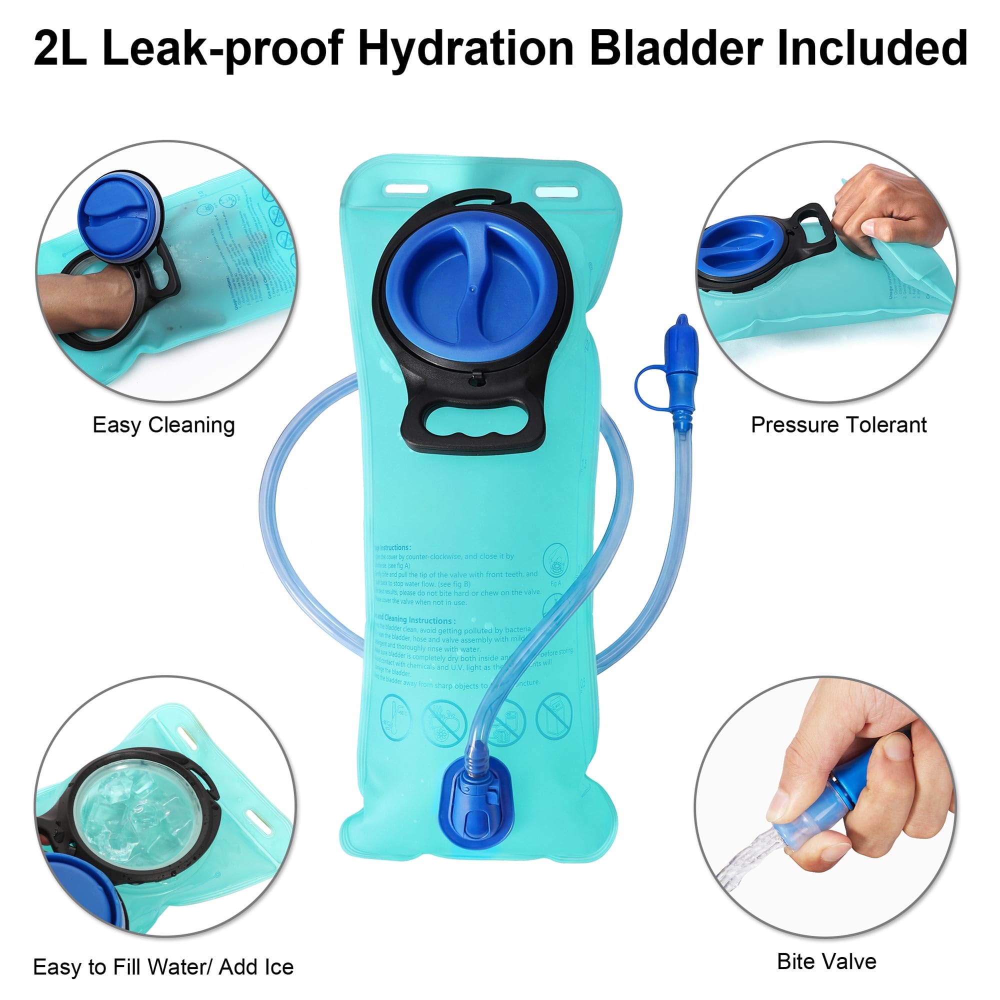MIYCOO insulated pocket holding an ice pack to keep water colder longer