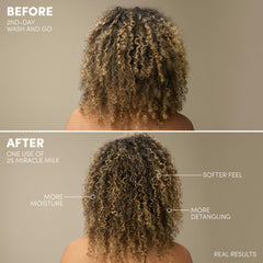 Mizani milky texture droplet illustrating lightweight hydration benefit