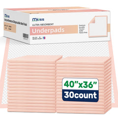 MKISS front packaging showing 30-count pads and large size benefit
