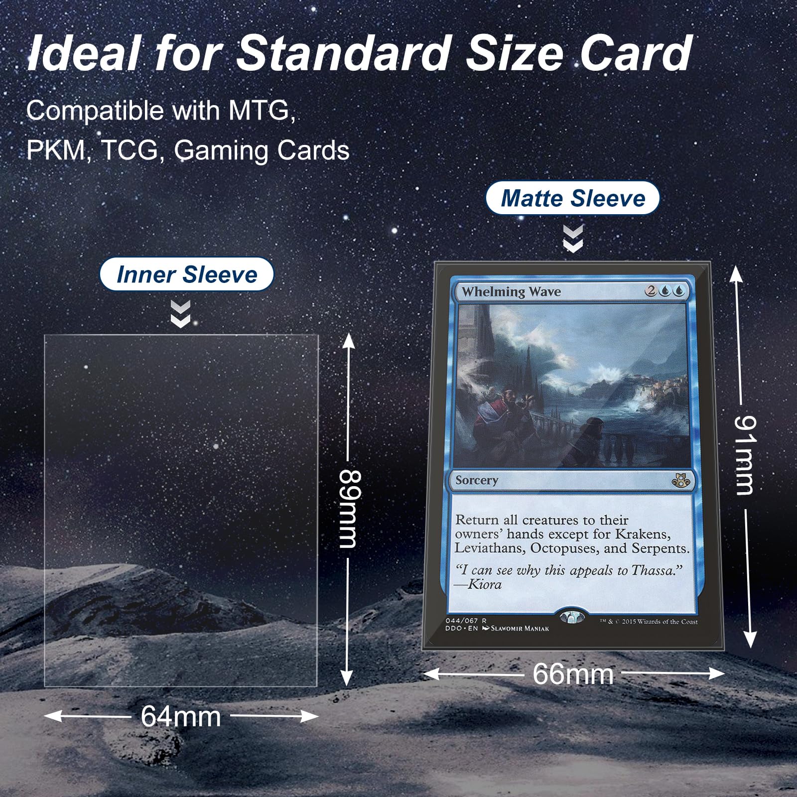 Mlikero inner sleeve with card inserted showing ease of use
