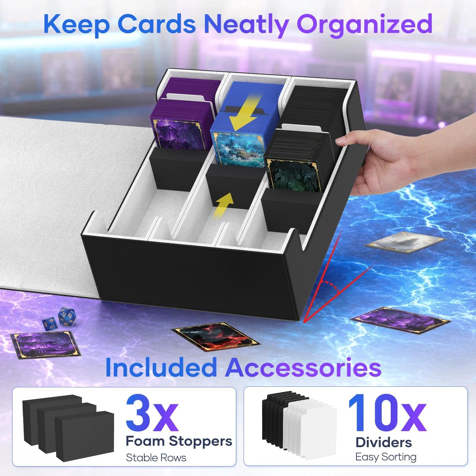 Mlikero microfiber lining closeup protecting card surfaces from scratches and wear
