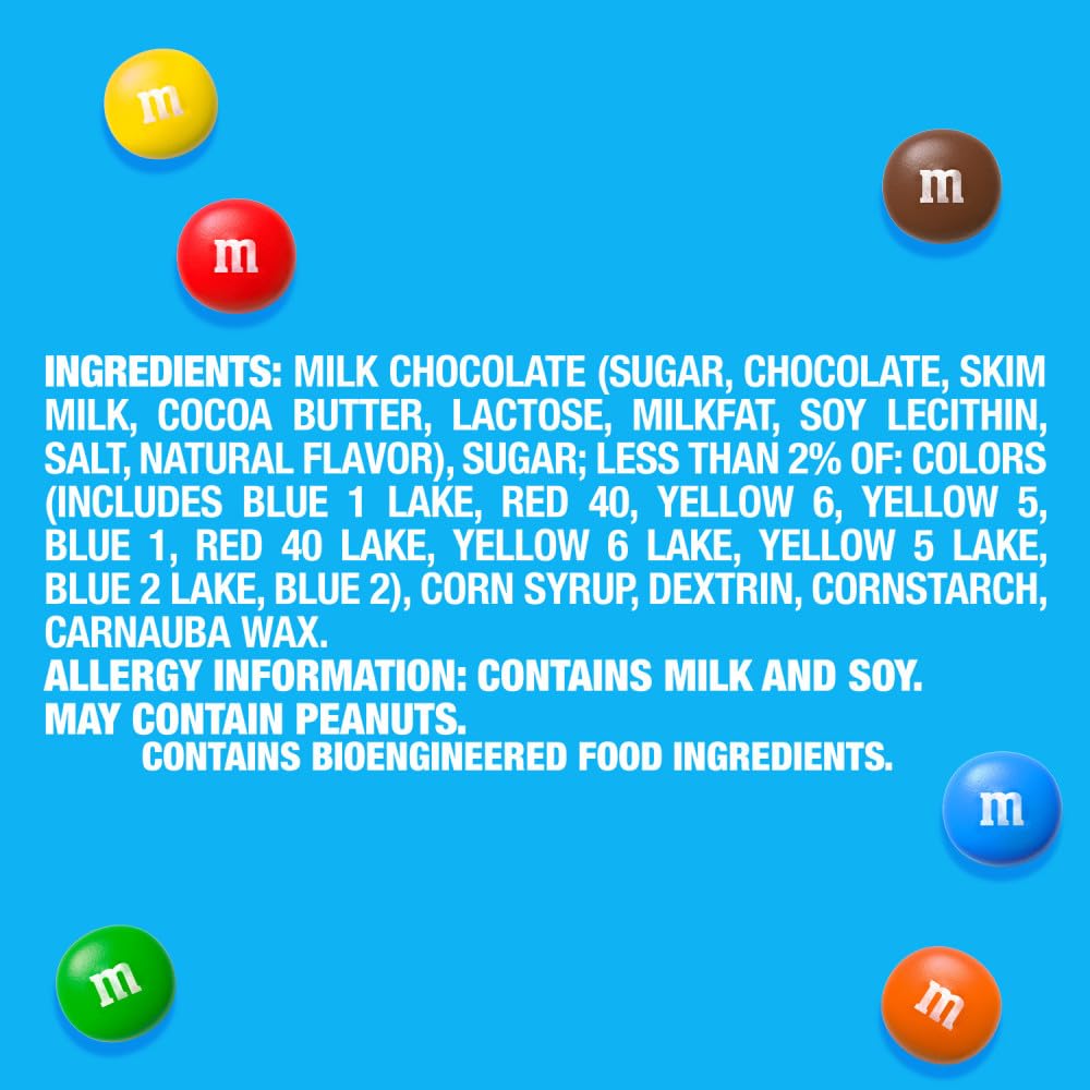 M&M's scattered on countertop offering easy recipe additions