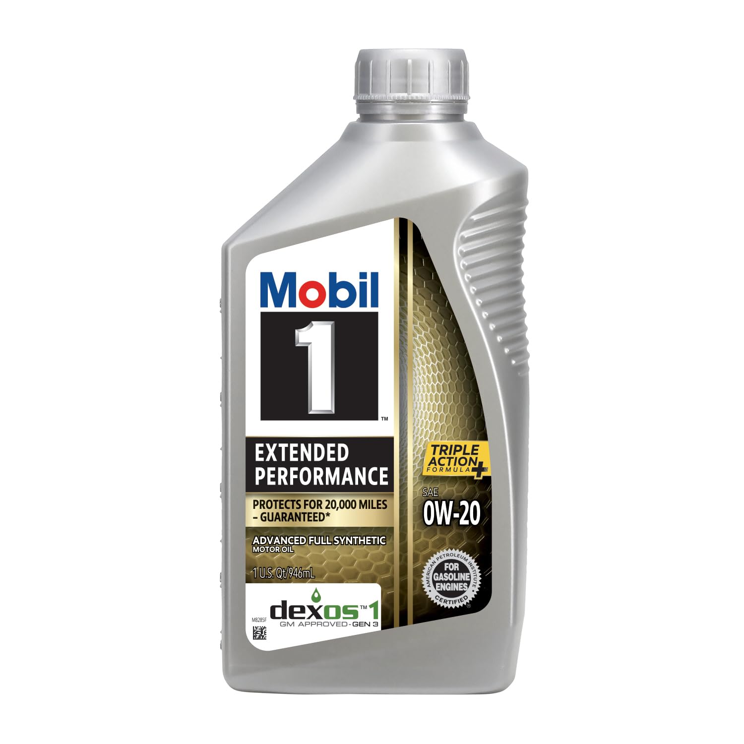 Mobil 1 being poured into engine demonstrating easy pour and protection