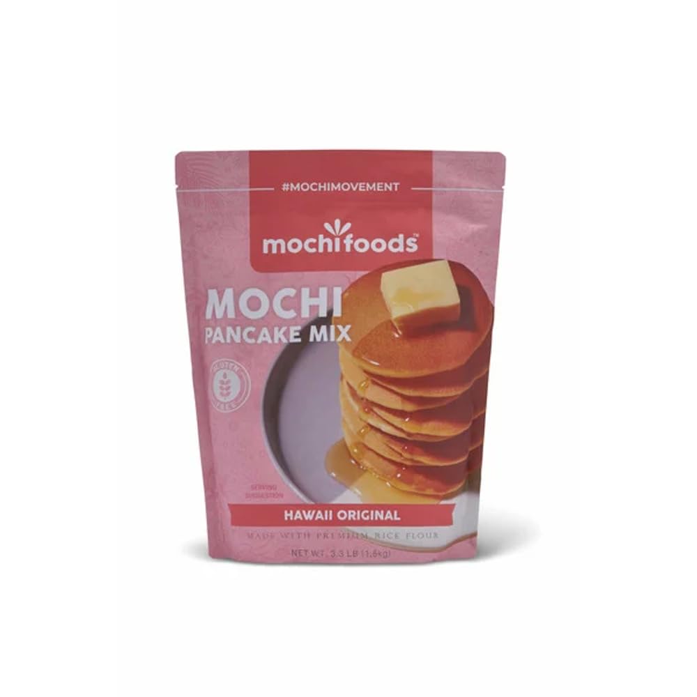 Mochi Foods front packaging showing brand and large 3.3 lb size for pantry convenience