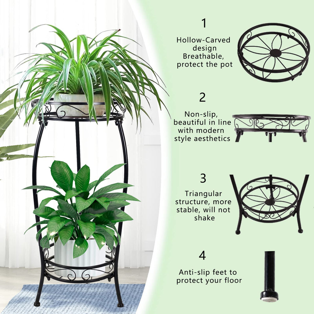 MOCORY plant stand in balcony garden showing space-saving display