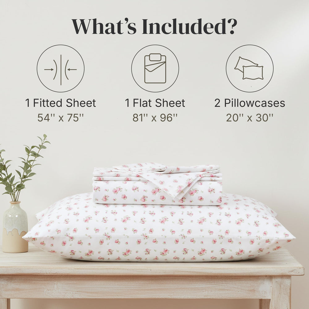 Modern Threads flat sheet spread on bed illustrating smooth, wrinkle-free appearance