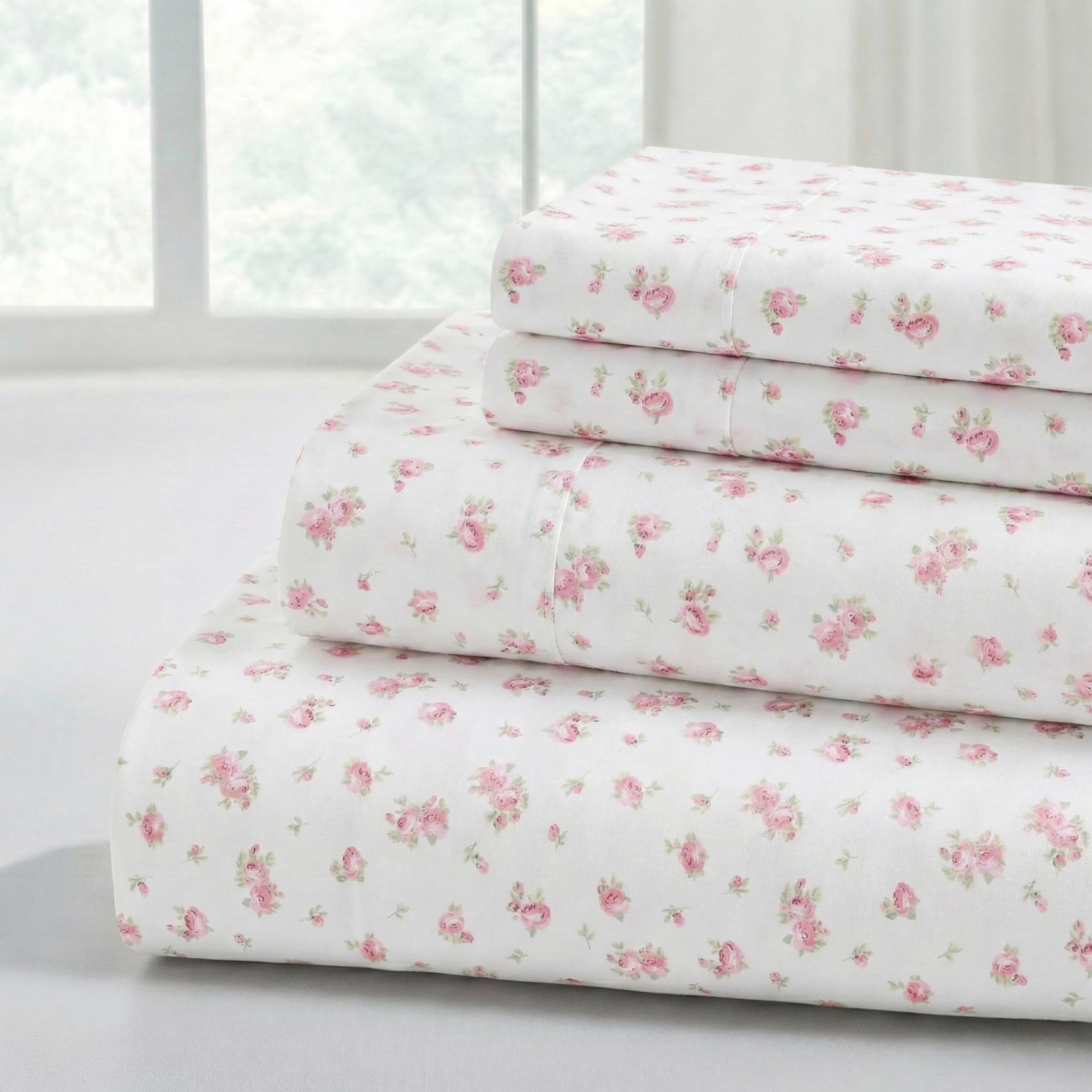 Modern Threads front packaging showing full ivory roses set and benefit of complete bedding