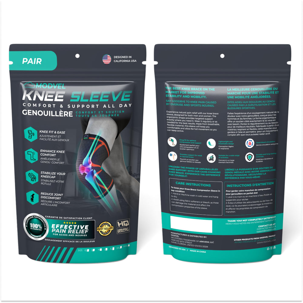 Modvel knee sleeve used with foam roller to support light recovery exercise