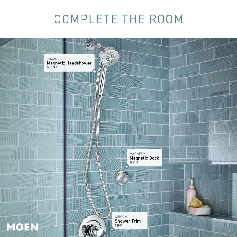 Moen chrome finish reflection detail showing durable, polished look
