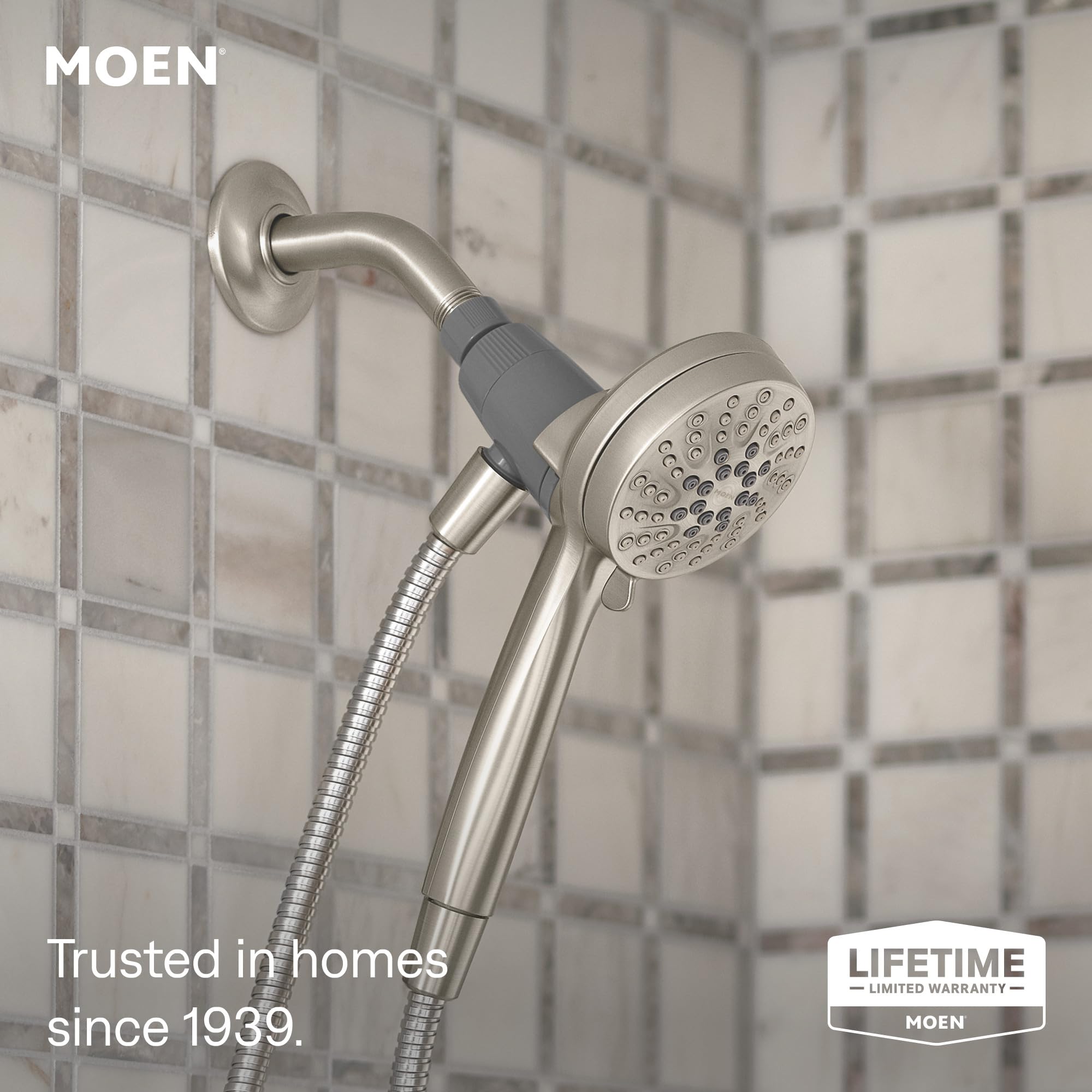 Moen Engage Magnetix dock detail demonstrating quick secure docking benefit