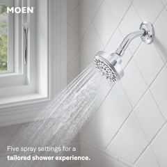 Moen Ignite chrome finish detail demonstrating shine and benefit: resists tarnish