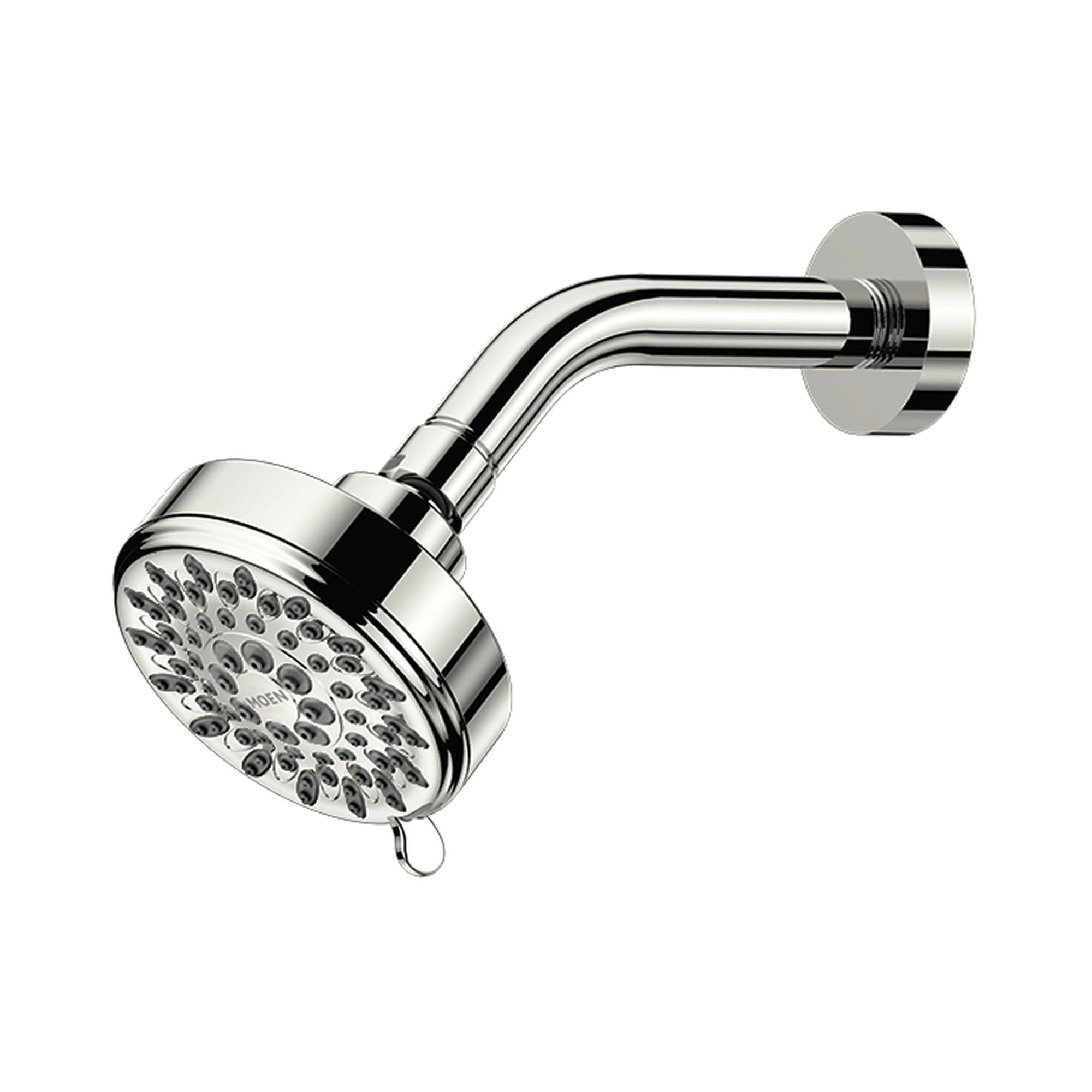 Moen Ignite front view showing spray face and polished chrome benefit: modern look