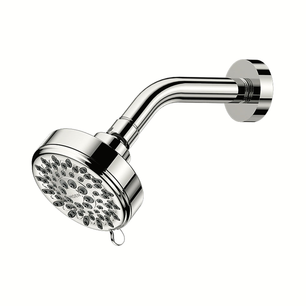 Moen Ignite front view showing spray face and polished chrome benefit: modern look