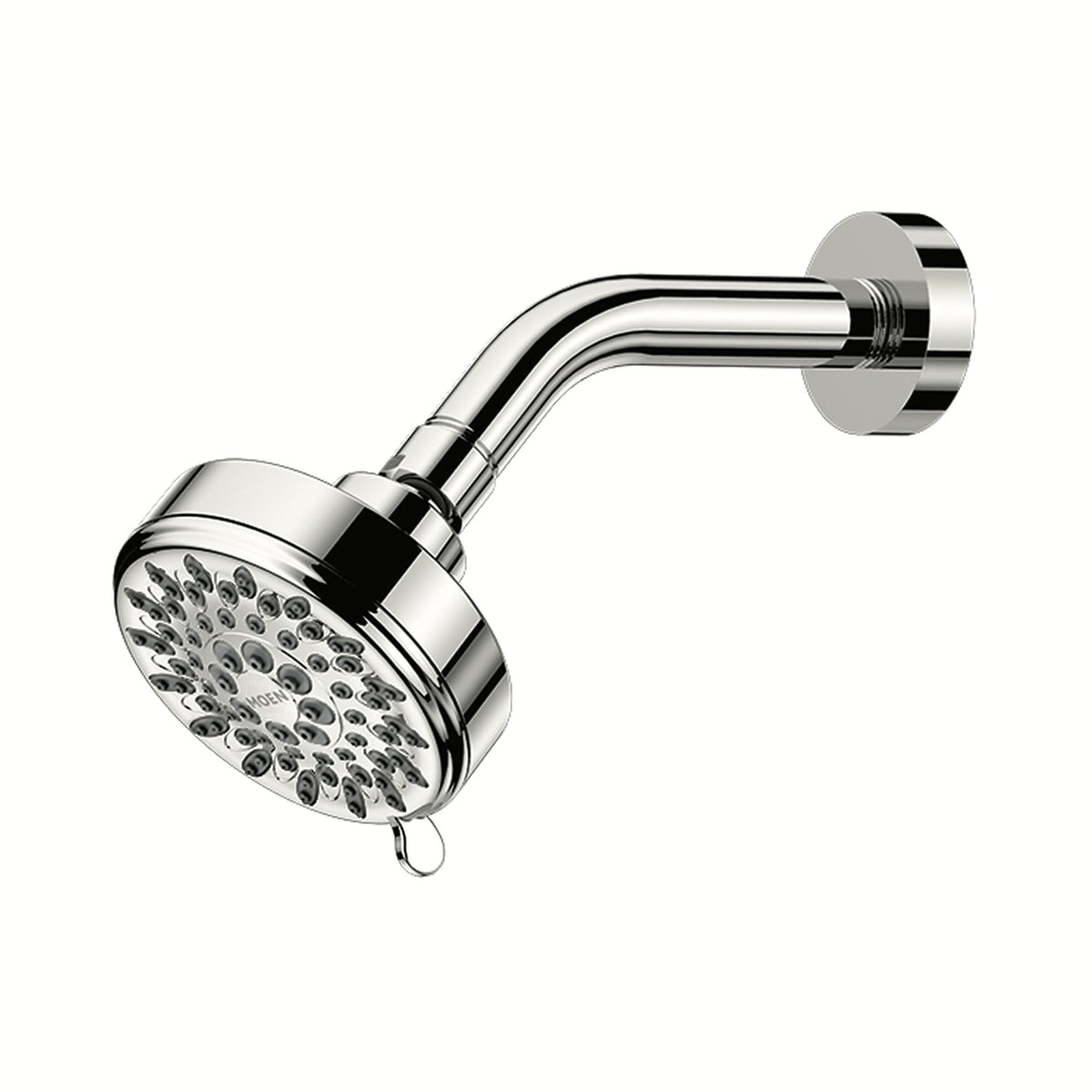 Moen Ignite front view showing spray face and polished chrome benefit: modern look