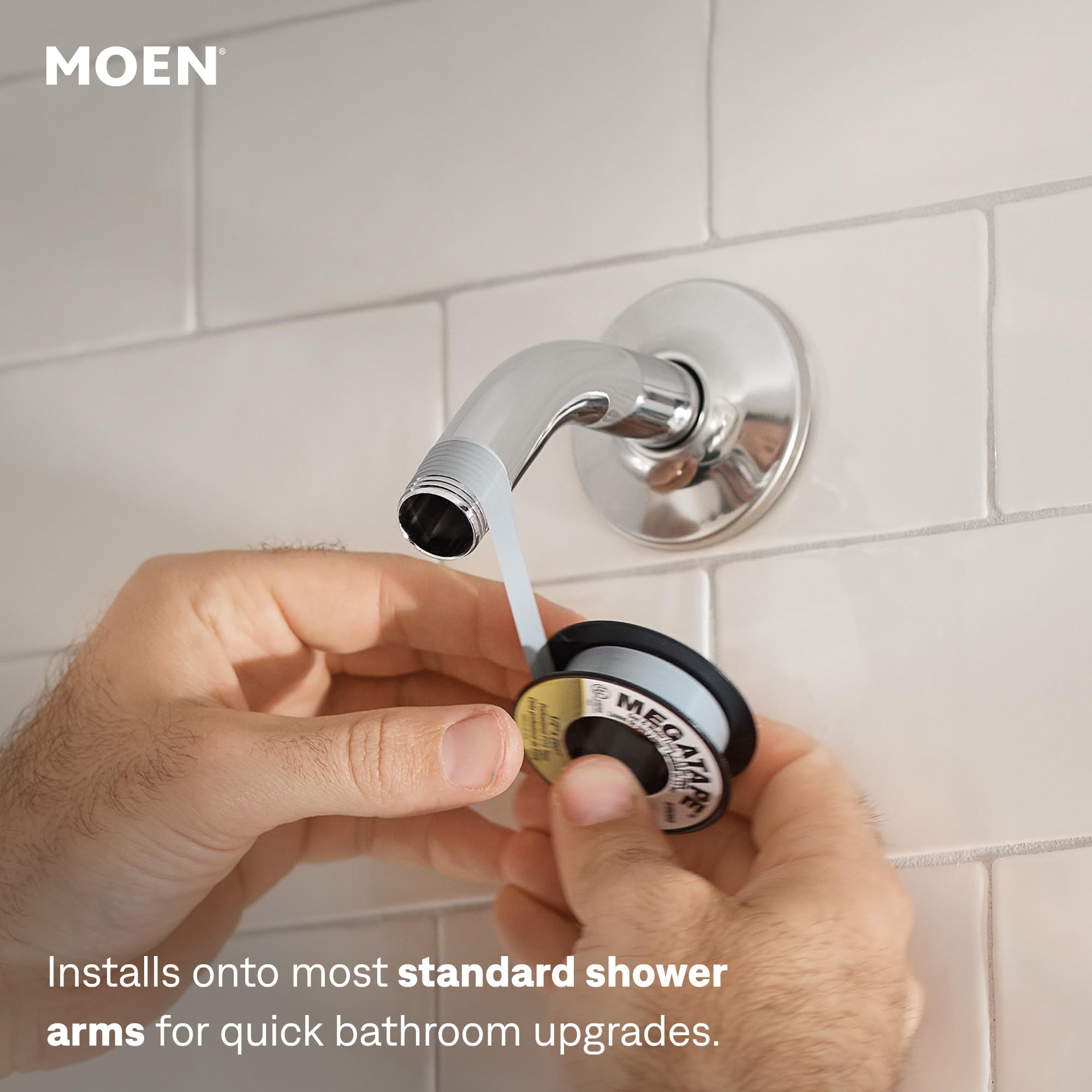 Moen Ignite spray pattern showing streams and benefit: customizable intensity