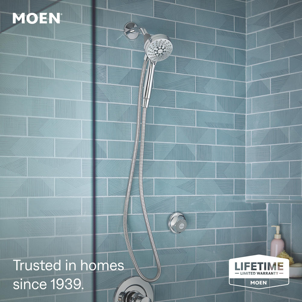Moen Magnetix docking close-up showing magnetic dock for one-handed convenience