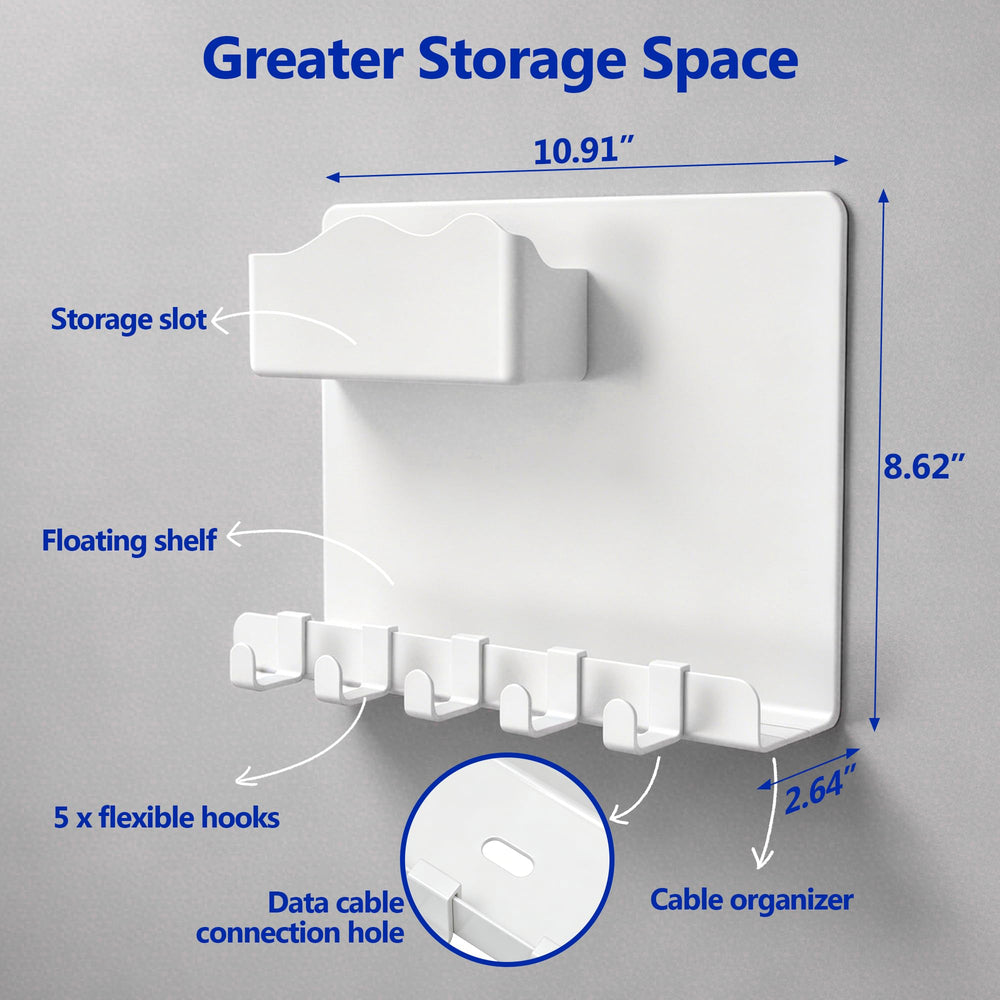 Moforoco shelf beside book showing enlarged surface for larger items