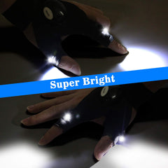 MOIPEJO gloves in use on a campsite providing focused light for setup