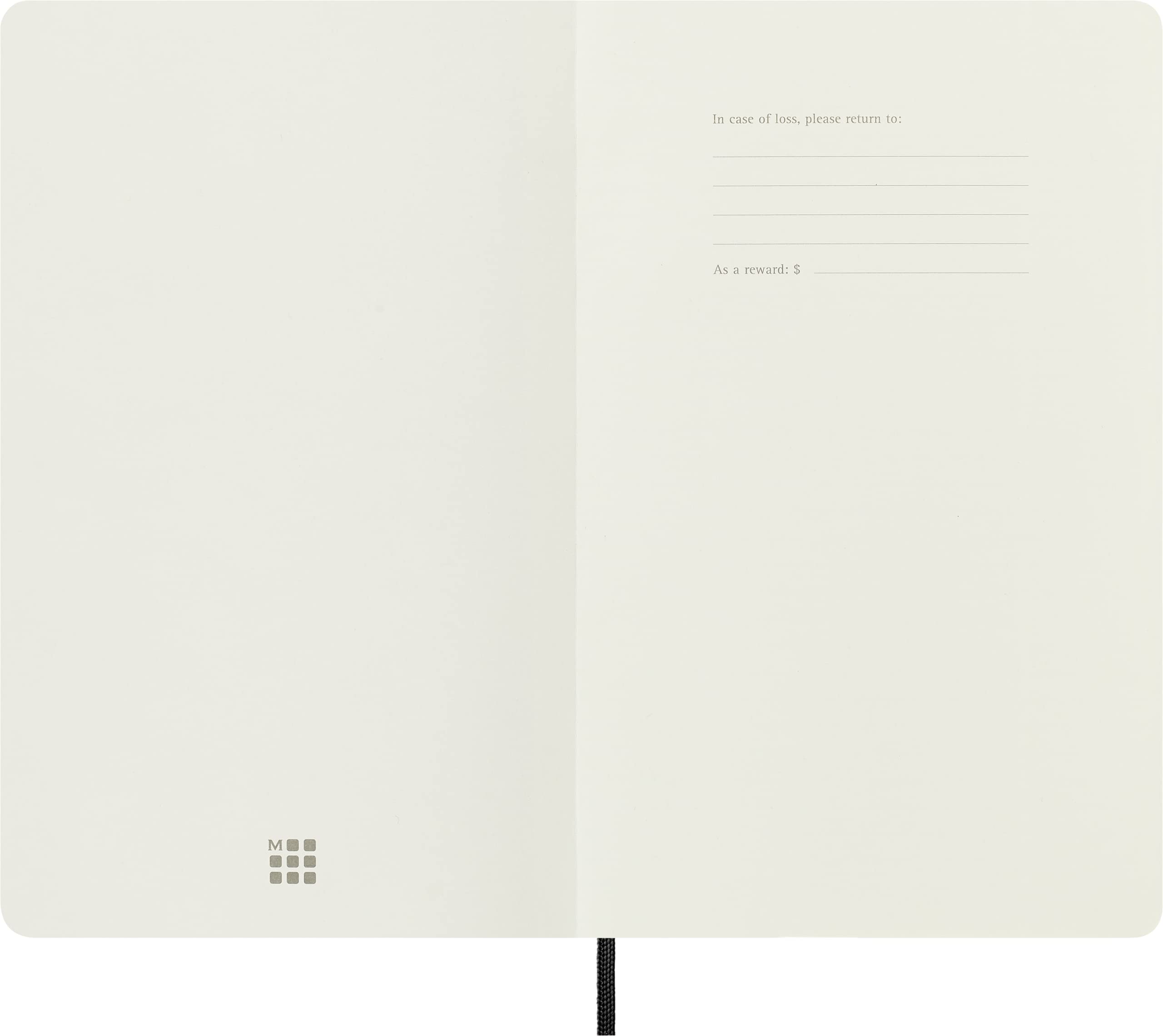 Moleskine expanded inner pocket open with receipts illustrating organized document storage