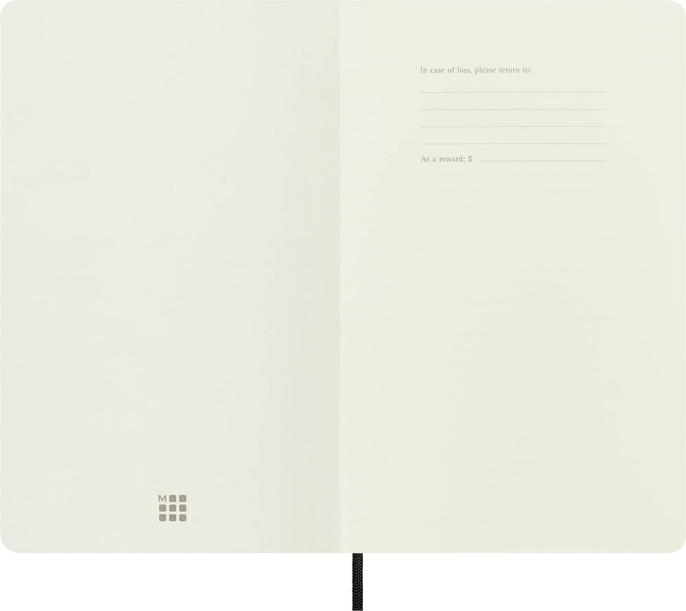 Moleskine expanded inner pocket open with receipts illustrating organized document storage