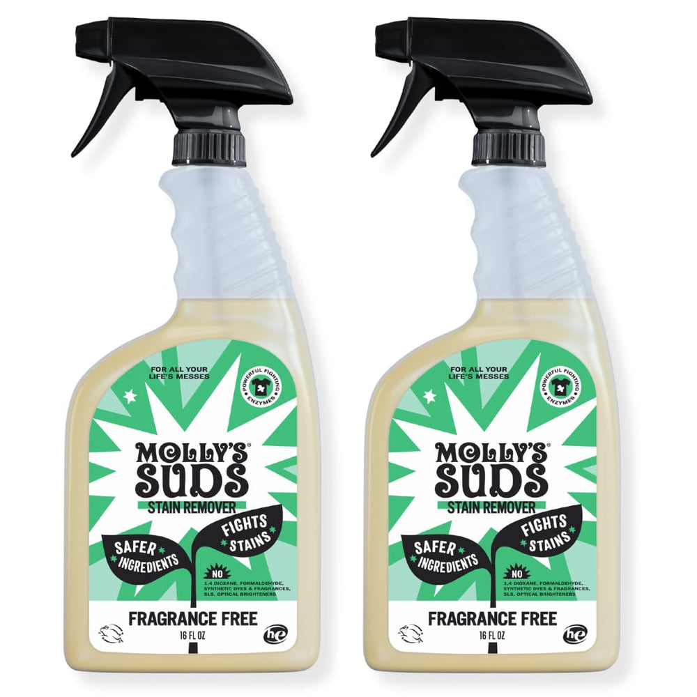 Molly's Suds front label showing product and size, clear ingredient focus and trust