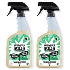 Molly's Suds front label showing product and size, clear ingredient focus and trust