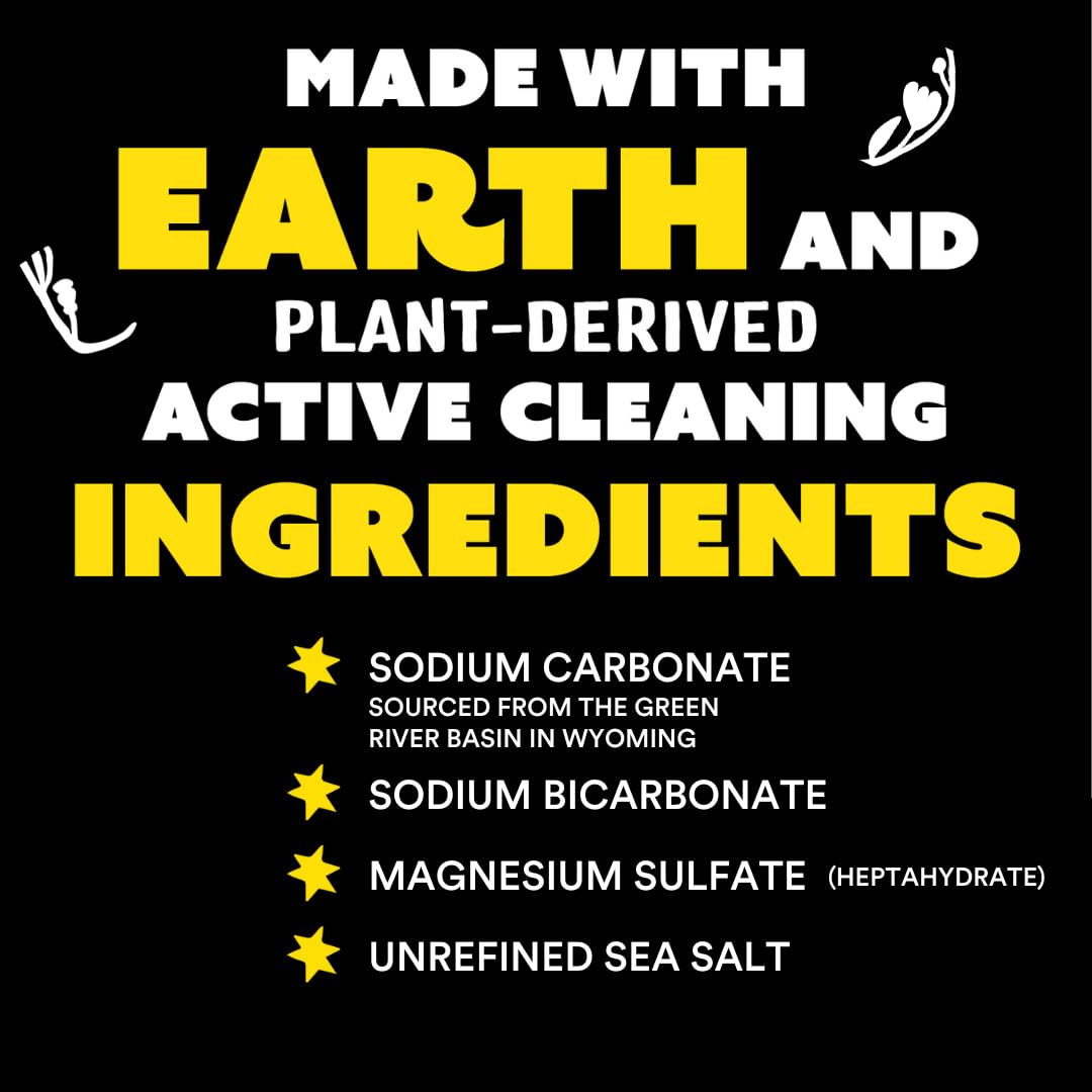 Measuring scoop with Molly's Suds powder, demonstrates accurate dosing for gentle cleaning