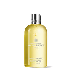 Molton Brown front bottle view showing citrus label and elegant design, invites freshness